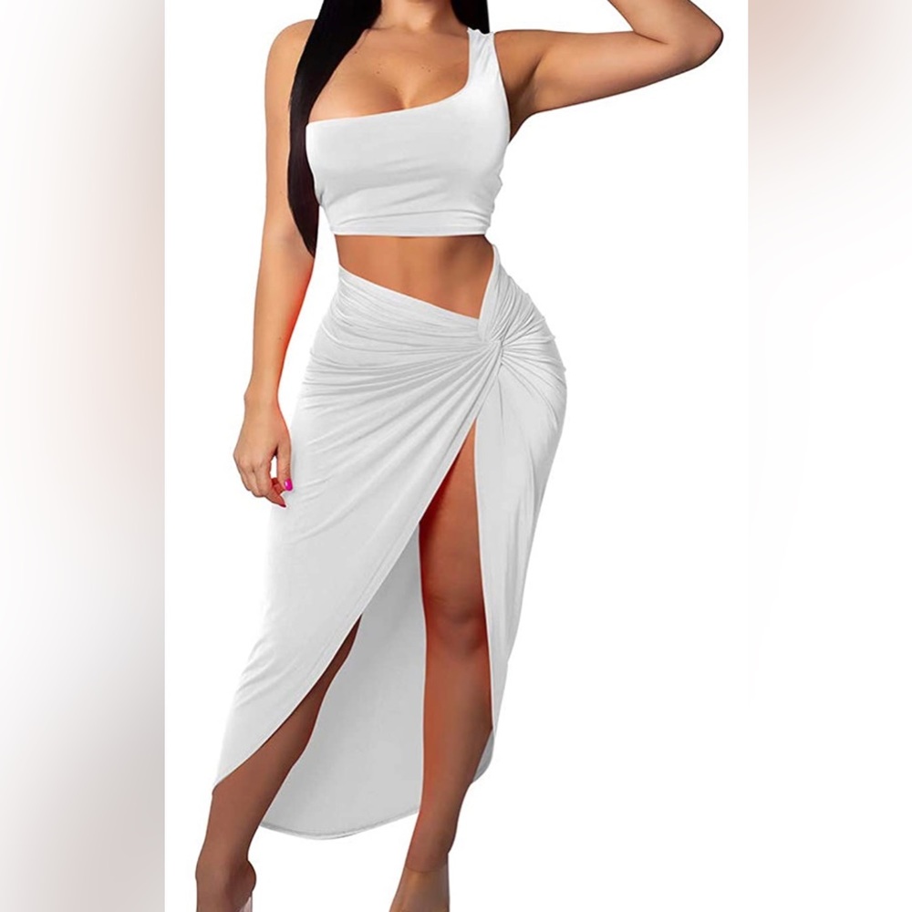 One shoulder bodycon 2-piece set